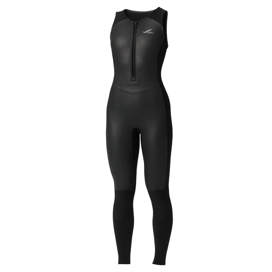 Gull Skin ロングジョン ウェットスーツ ブラック GULL（ガル） ダイビング 3mm SKIN ロングジョン ウィメンズ ウェット