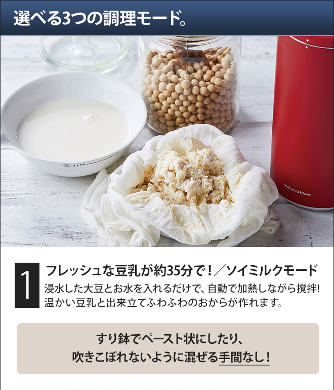 recolte（レコルト） ブレンダー ミキサー ソイ＆スープブレンダー RSY