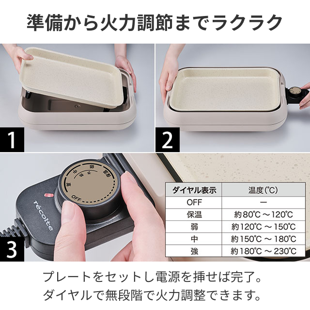 recolte（レコルト） 【選べる豪華特典】レコルト ホットプレート