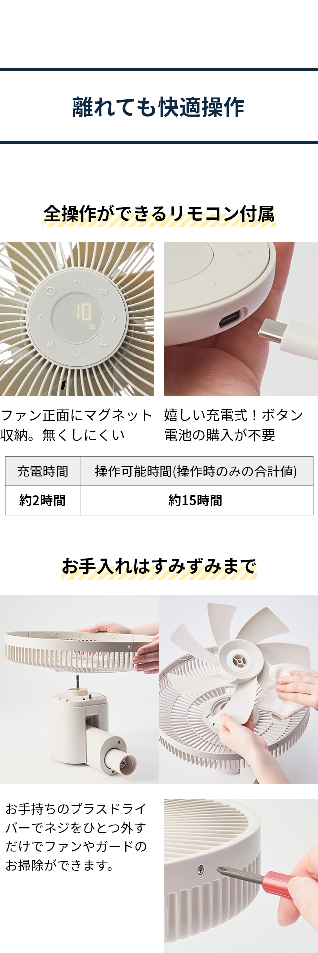 レコルト 選べる2大特典 コードレス 扇風機 コードレスサーキュ
