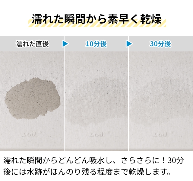 ソイル ジェム コースターの特典 珪藻土マット GEM フォルダブルボード M バスマット 珪藻土バスマット 風呂マット 足ふきマット 水切りマット ドライングボード | soil(珪藻土) | 04