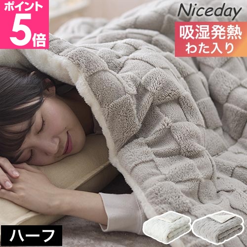 ナイスデイ 毛布 もこもこ毛布 カシミヤタッチのふわぽか3層毛布 吸湿