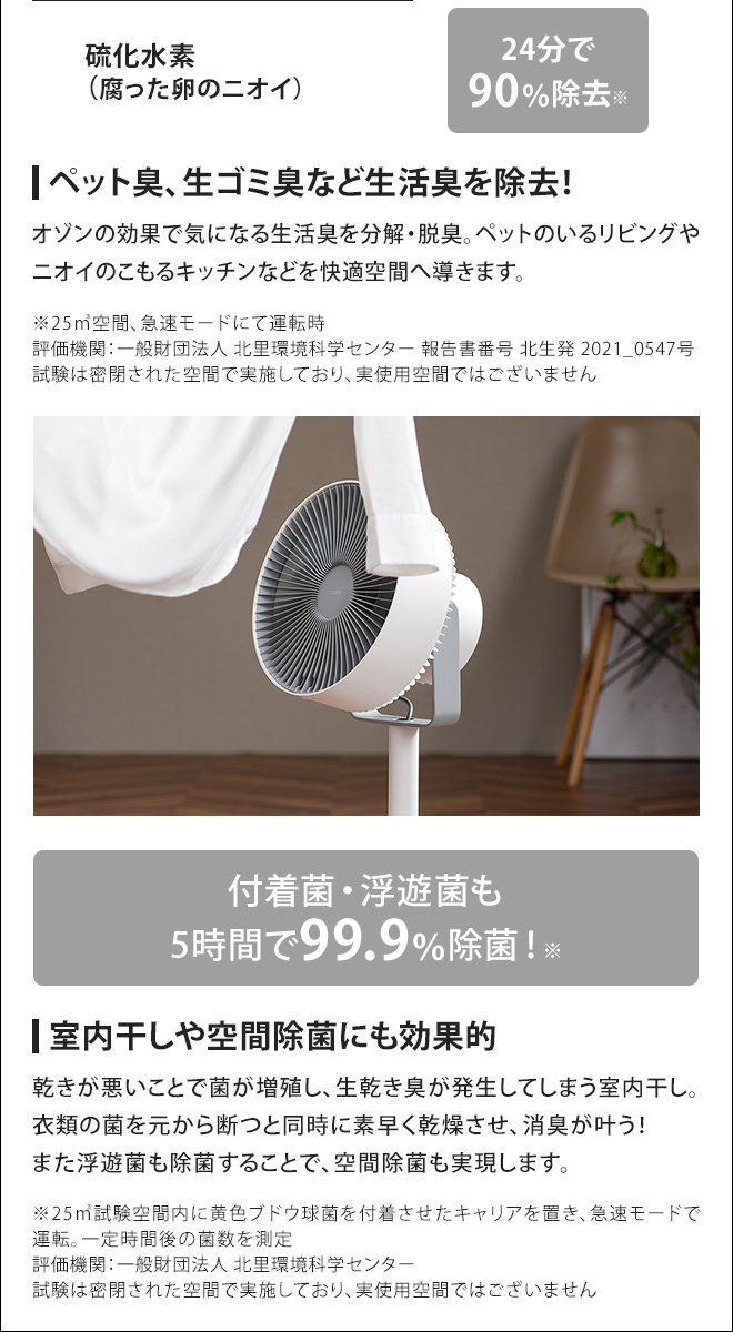 新品/cado 除菌サーキュレーター扇風機 サーキュレーター 扇風機 cado カドー 除菌 STREAM 1800