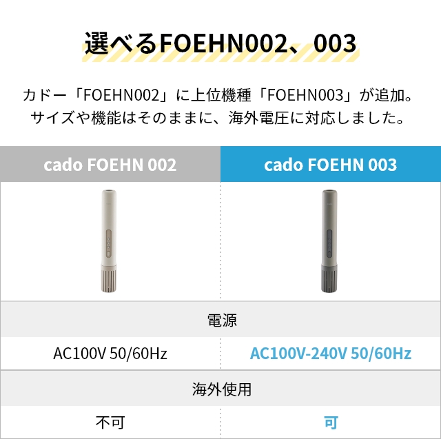 cado（カドー） 選べる2大特典 布団乾燥機 FOEHN002 FOEHN003 FEN-002