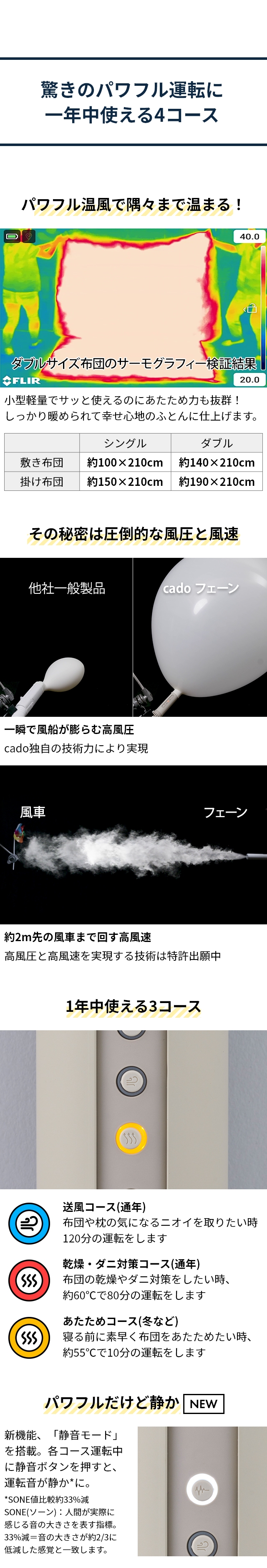 cado(カドー) 布団乾燥機 FOEHN002(フェーン002) FEN-002