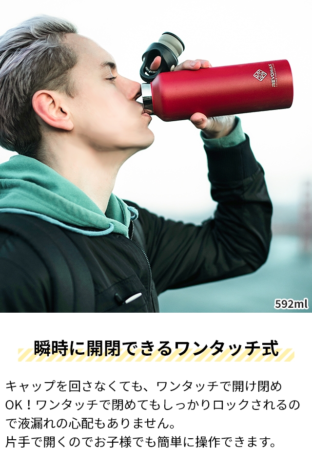 REVOMAX 水筒 直飲み レボマックス 16oz 473ml 炭酸ボトル
