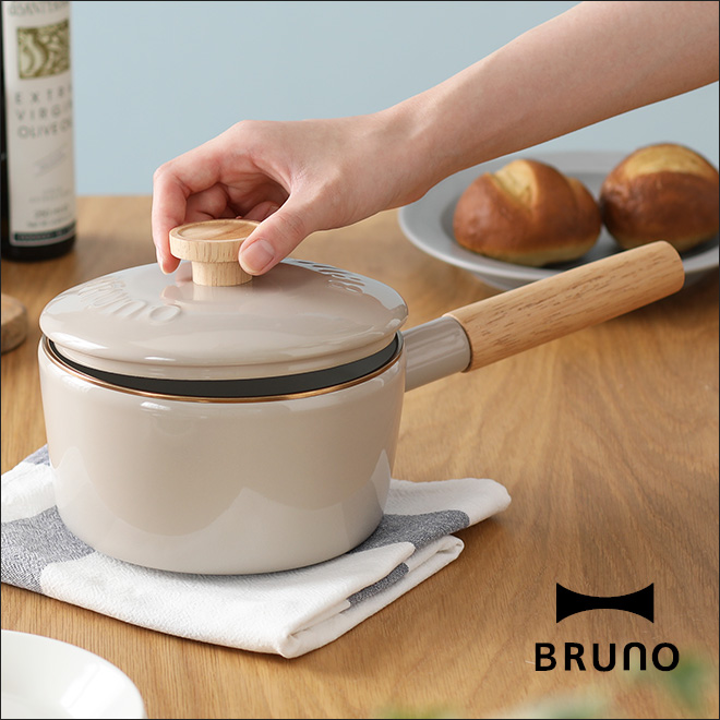 BRUNO ブルーノ 選べる豪華特典 ホーロー鍋 ホーロー片手鍋 16cm