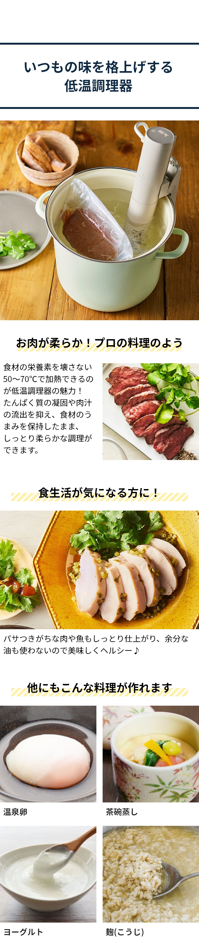 BRUNO ブルーノ 2大特典 低温調理器 コンパクト低温調理器