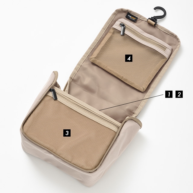 MILESTO ミレスト トラベルポーチ バスルームオーガナイザー 4L 吊り