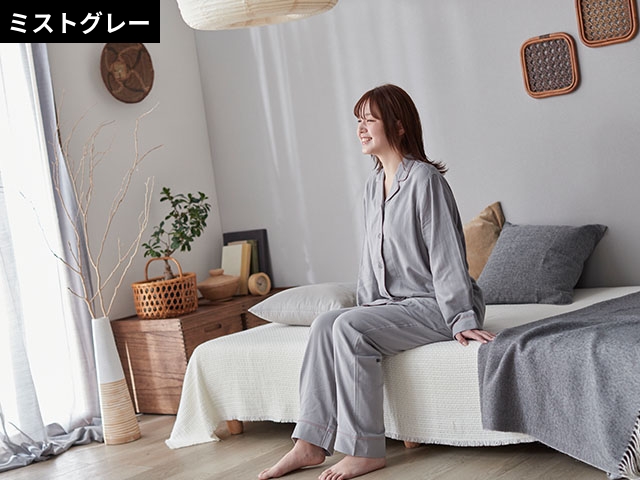 yucuss ダブルガーゼパジャマ 竹レーヨンのガーゼパジャマ M/L/XL