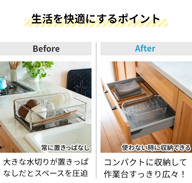 すっきり暮らす水切りかご 豪華特典付き すっきり暮らすディッシュラック 水切りかごスクエアタイプ 水切りマット セット MM-700194 KN-270029S 水切りラックの画像