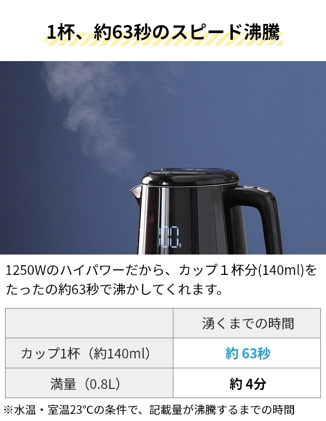 T-fal（ティファール） 電気ケトル ディスプレイ ロック コントロール