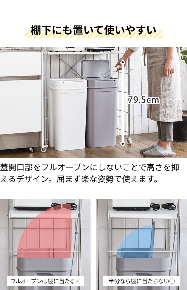 ライクイット 選べる豪華特典 蓋付きゴミ箱 シールズ45 密閉ダストボックス LBD-03 ゴミ箱 ダストボックス おしゃれ 45リットル ふた付き 臭わない 匂い漏れない_9