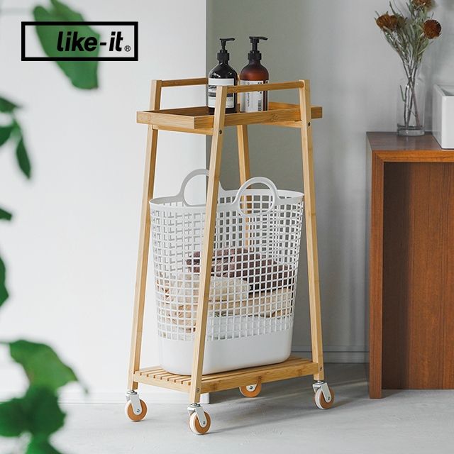 Like-it ライクイット ランドリーバスケット すき間で使えるバンブー  