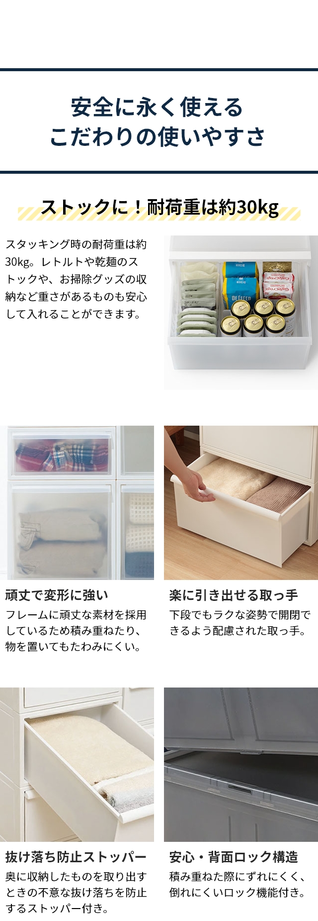 like-it (ライクイット) クローゼットシステム 引出し ワイド横型M 3個セット