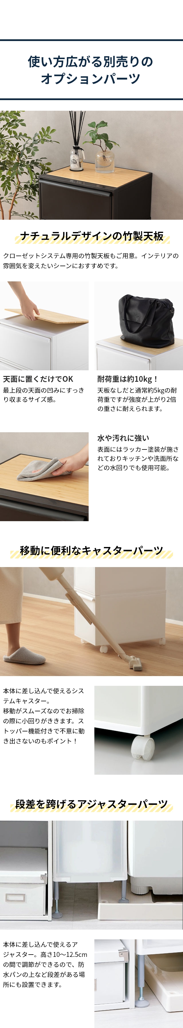 like-it (ライクイット) クローゼットシステム 引出し ワイド横型M 3個セット