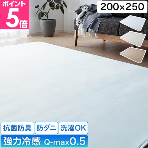 ナイスデイ 超ひんやり冷感 ラグ QMAX0.5 200×250cm マット カーペット