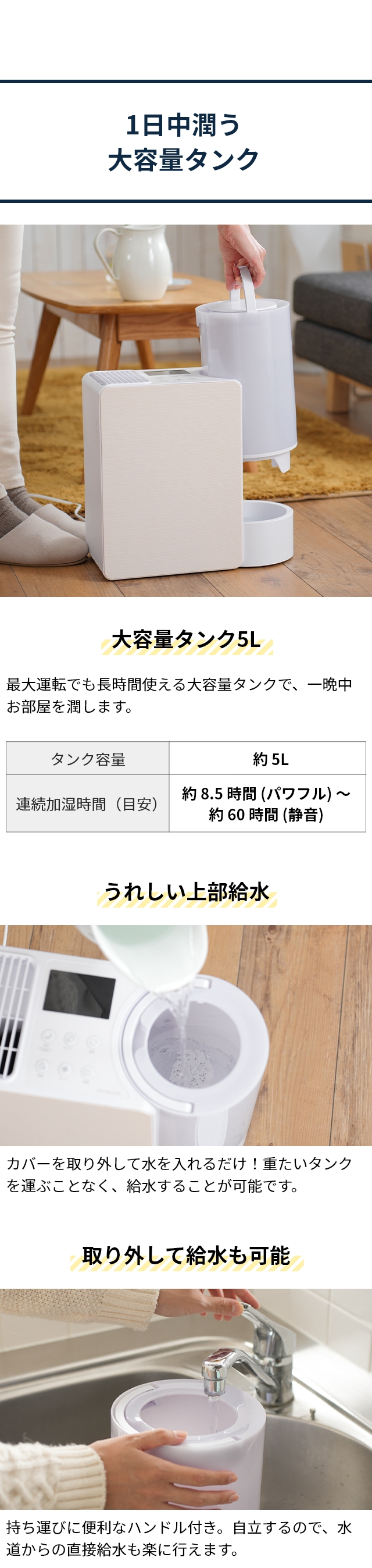 THREEUP スリーアップ 加湿器 気化式 気化式加湿器グラン