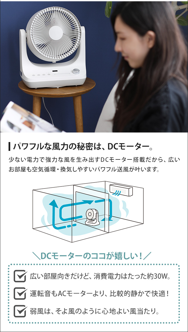 DOSHISHA（ドウシシャ） サーキュレーター dcモーター CIRKILATOR