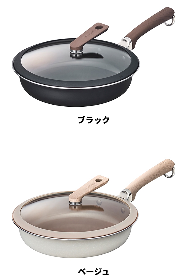 エバークックデコ 選べる豪華特典 フライパン 26cmフライパン+ガラスふたセット ih対応 ガス 蓋付き 焦げ付かない くっつかない 長持ち ...