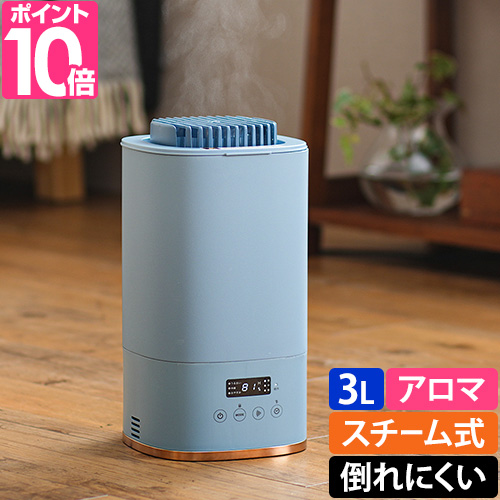 ドウシシャ 加湿器 スチーム式 Korobaan スチーム式加湿器 400S KSY-4011 スチーム 加熱式 大容量 3L 小型 強力 パワフル  リビング オフィス