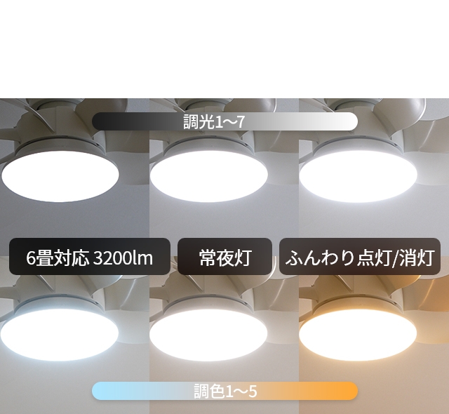 CIRCULIGHT（サーキュライト） ウイングシリーズ 6畳 ホワイト DCC-G06CM
