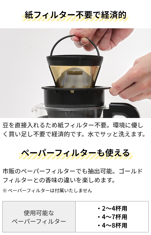 cores（コレス） 選べる豪華特典 コーヒーメーカー 5カップコーヒー