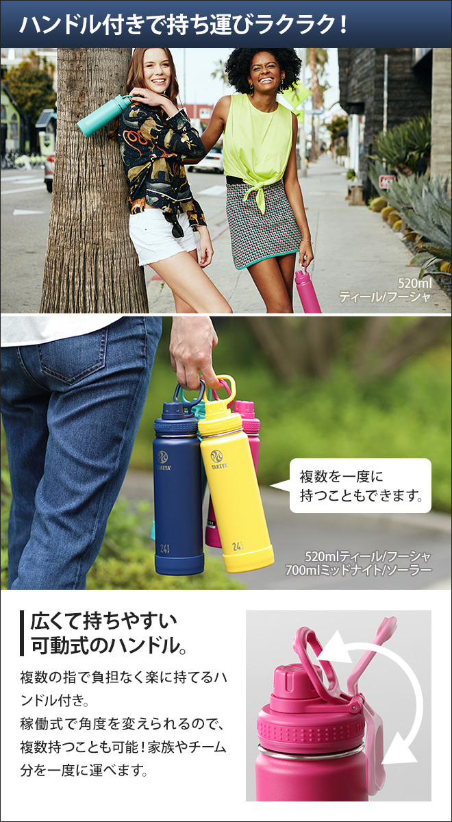 TAKEYA FLASK 水筒 マグボトル タケヤフラスク アクティブライン 520ml