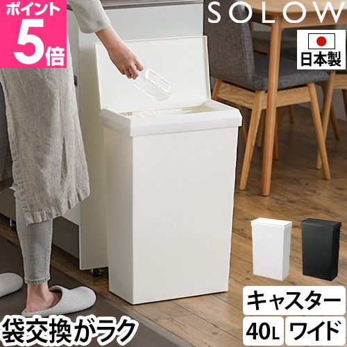 RISU（リス） ソロウ ゴミ箱 ふた付き 通路で使える ワイド