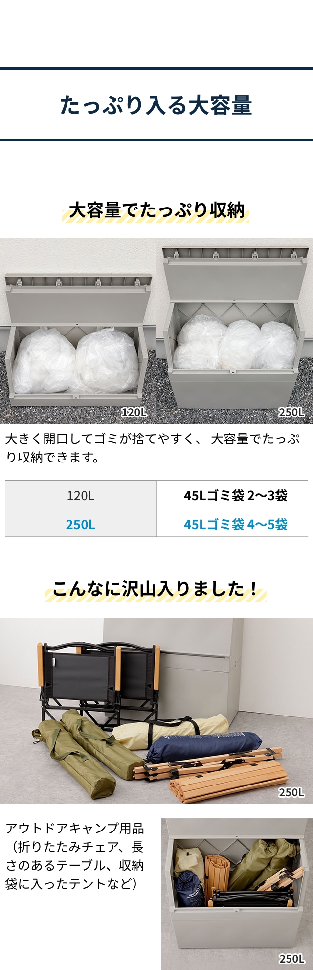 SOLOW (ソロウ) 出し入れがスムーズな屋外ストッカー 250L