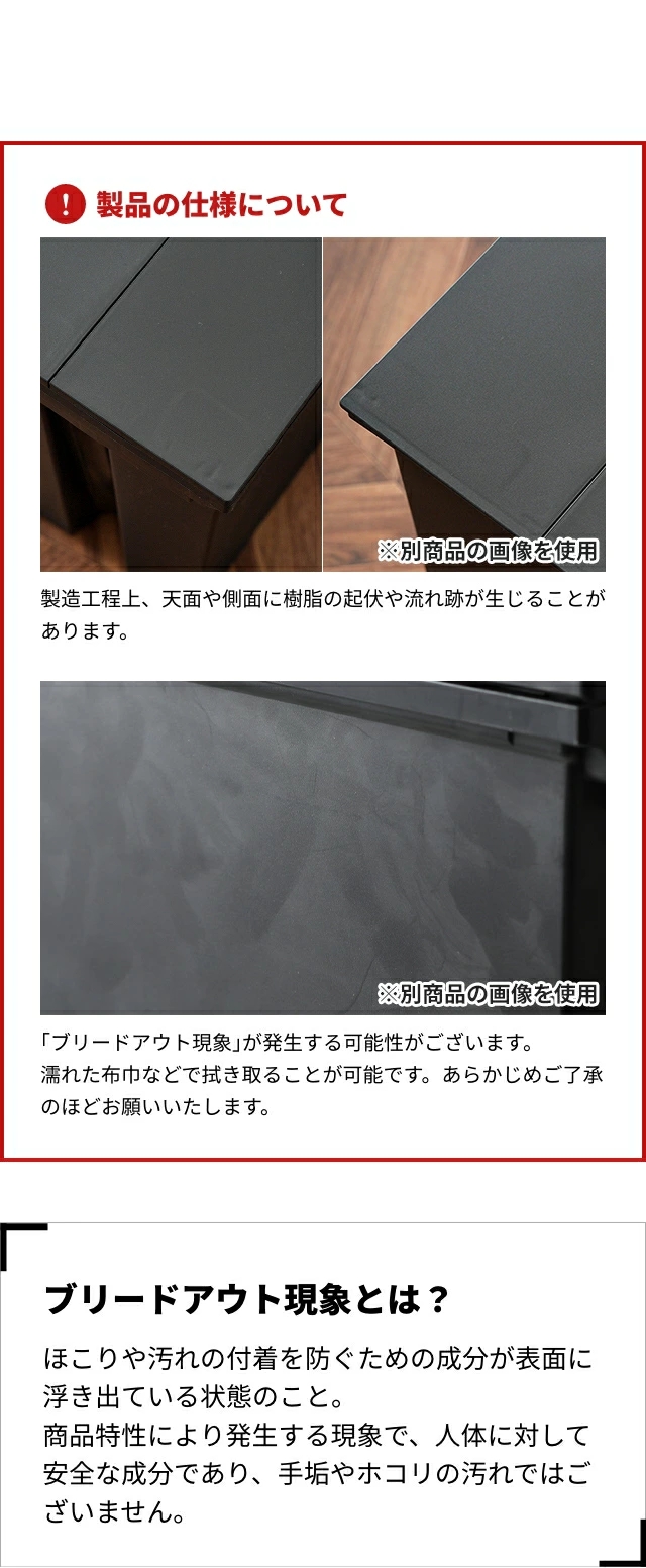 SOLOW (ソロウ) 隙間や通路で使える スリムダストボックス スライドオープン 40L 3個セット