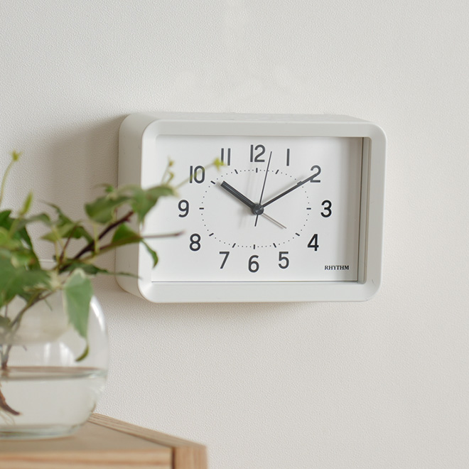 RHYTHM 時計 リズム Aシリーズ A6 温湿度計 置き時計 置時計 壁掛け
