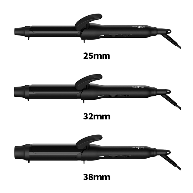 モッズヘア コテ スタイリッシュ カーリングアイロン MHI-2549 MHI-3249 MHI-3849 ヘアアイロン 25mm カール 32mm 38mm 旅行 海外対応 持ち運び 自動電源オフ｜aqua-inc｜04