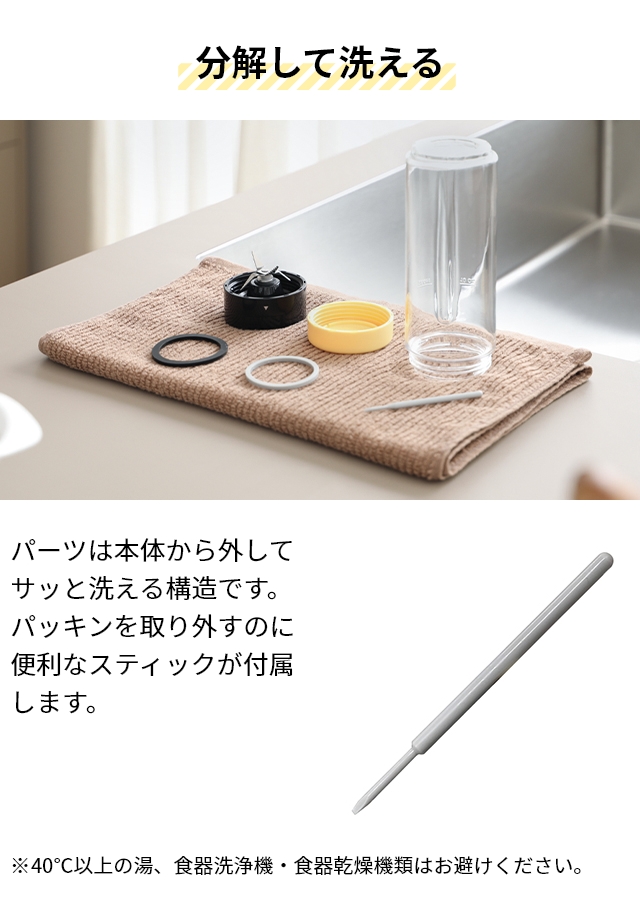 ビタントニオ（Vitantonio） ミキサー 持ち運び ミニボトルブレンダー