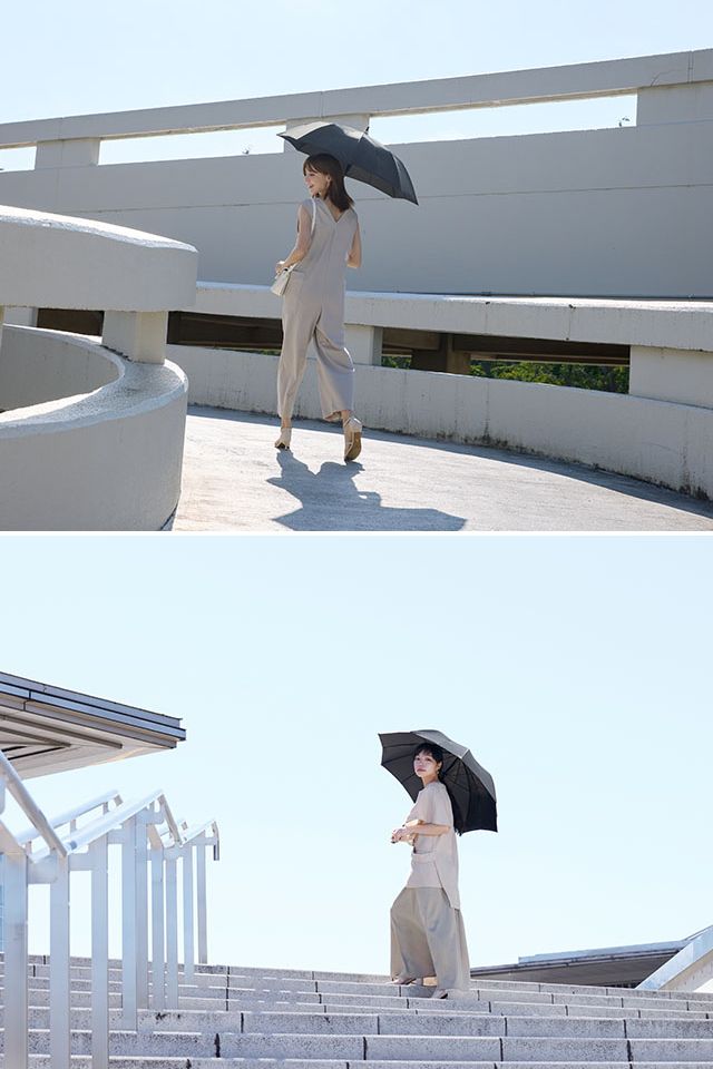 選べる2大特典 日傘 マーナ MARNA シュパット Shupatto アンブレラ UVカット 紫外線カット99.9% 遮熱 遮光率99.9% 55cm 長傘 晴雨兼用 16本骨 レディース メンズの画像