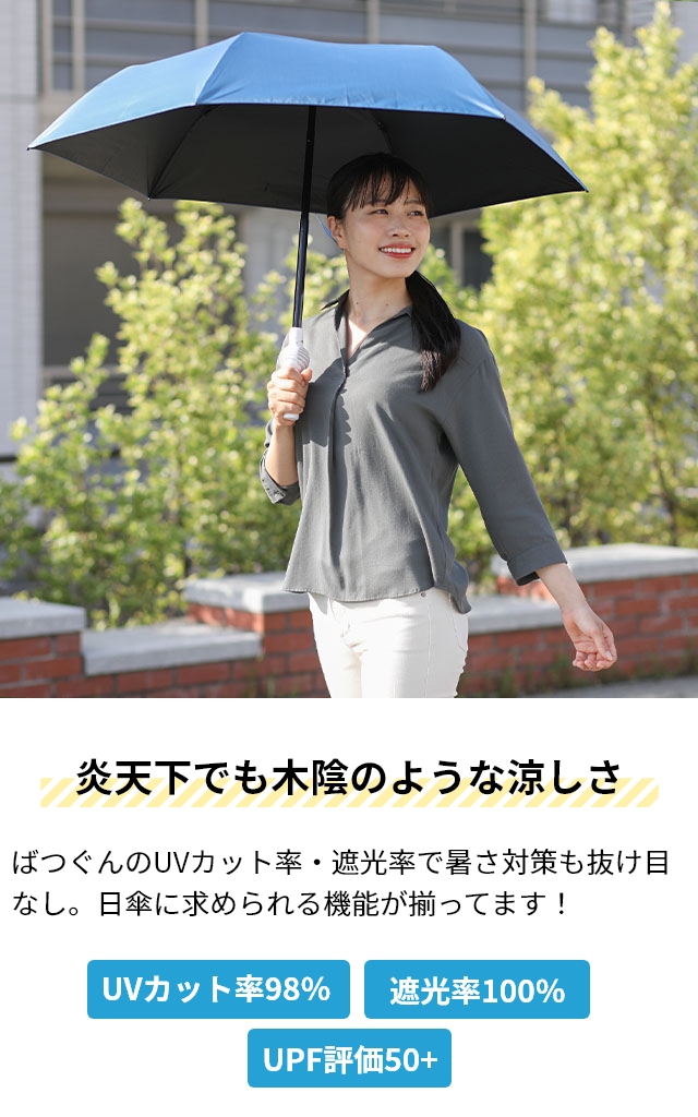 THANKO ファン付き 日傘 ファンが入った涼しい日傘 ファンブレラ