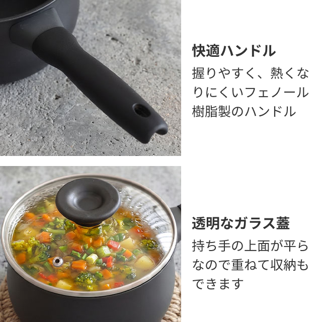 MEYER（マイヤー） 選べる豪華特典 片手鍋 16cm 蓋付き ih対応