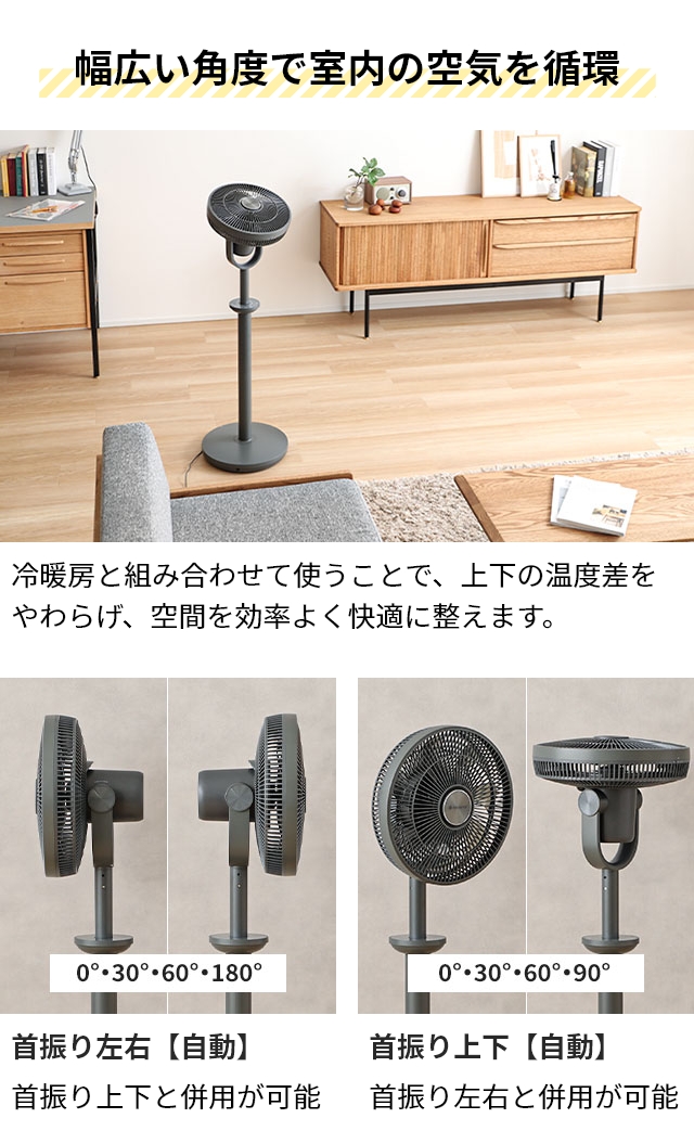 スイデン（Suiden） ココノ 3大特典 扇風機 リビング エアリーファン