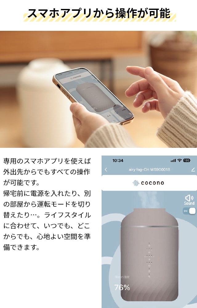 スイデン（Suiden） ココノ 選べる豪華特典 エアリーフォグ スチーム式