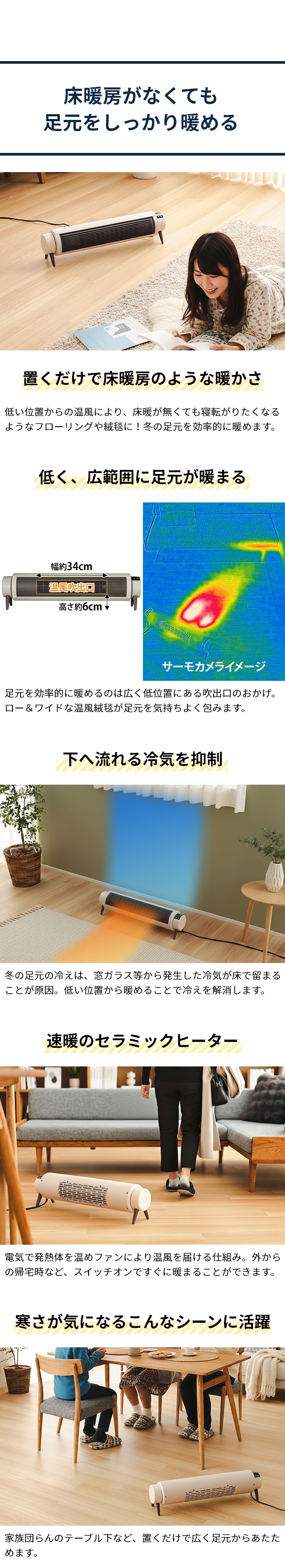 APIX（アピックス） どこでも床暖 セラミックヒーター ADY-260R