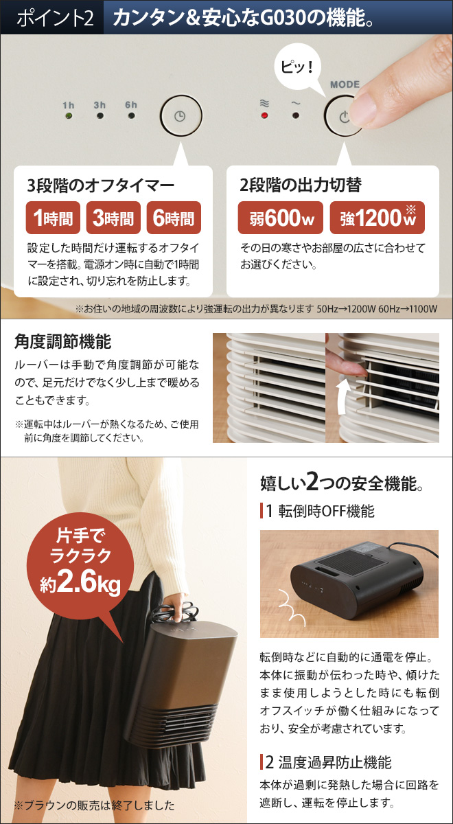 0 プラスマイナスゼロ ヒーター ファンヒーター XHH-G030 選べる