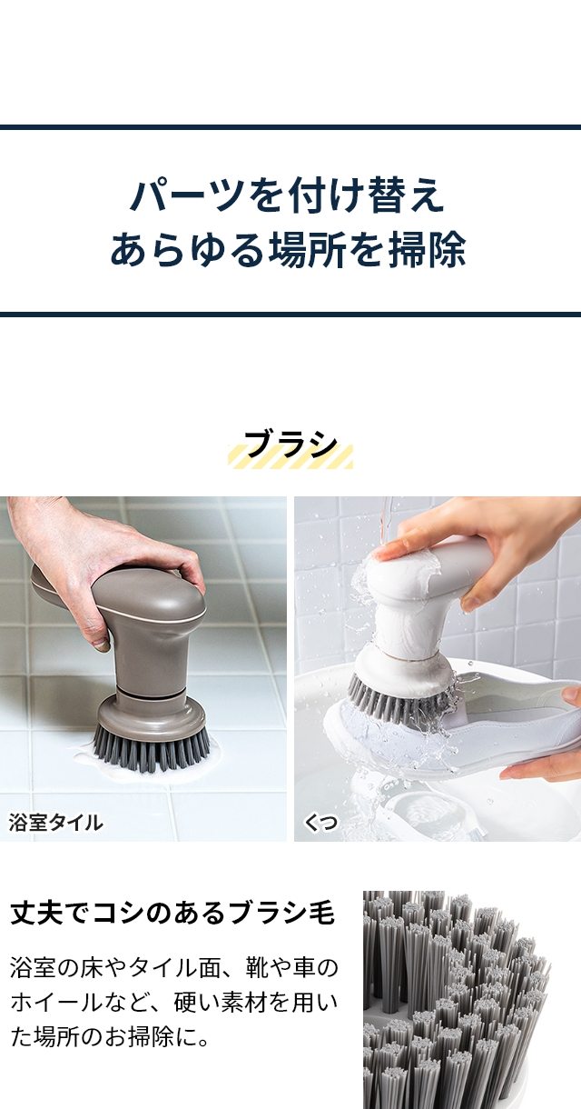0（プラスマイナスゼロ） プラマイゼロ 電動ブラシ 激落ちくん