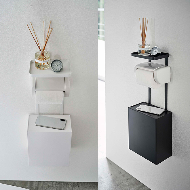 tower サニタリーボックス ゴミ箱 タワー トイレットペーパーホルダー