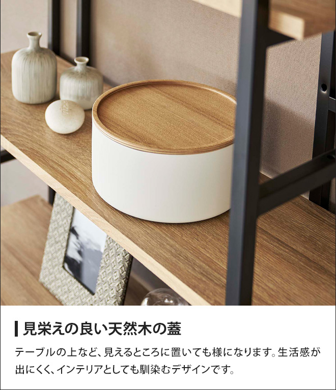 RIN（山崎実業） 山崎実業 リン 小物入れ 卓上 蓋付き収納ケース