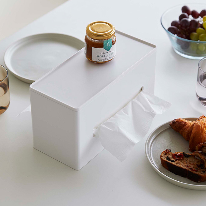 tower 山崎実業 スマート ティッシュケース 両面ティッシュケース 5876