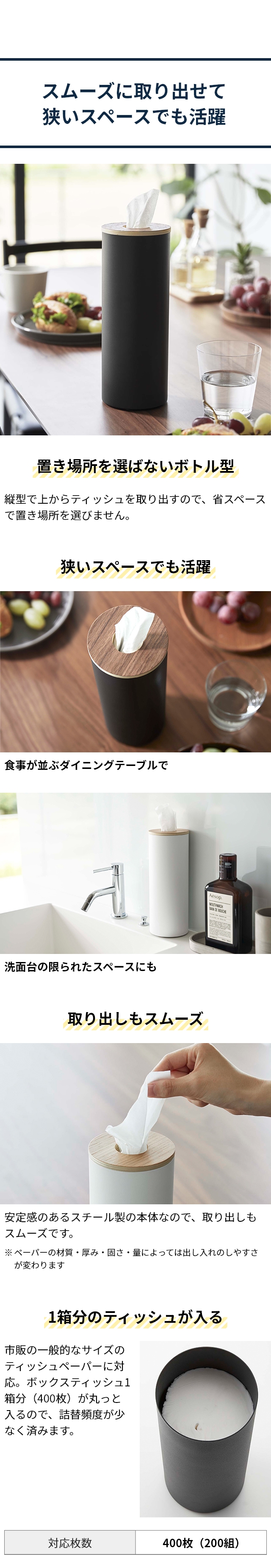 RIN(リン） ボトル型ティッシュケース L