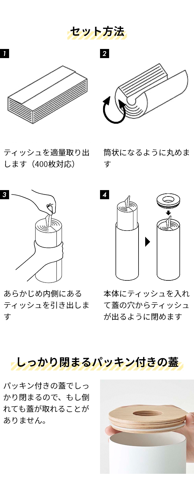 RIN(リン） ボトル型ティッシュケース L
