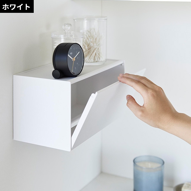 tower 山崎実業 ティッシュケース 石こうボード壁対応トレー付き