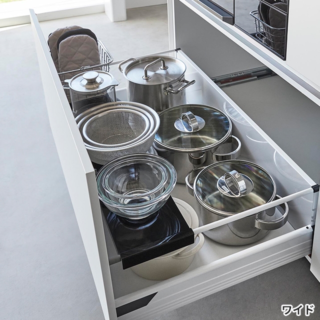 tower 山崎実業 伸縮ラック 伸縮キッチン引き出し中ラック タワー