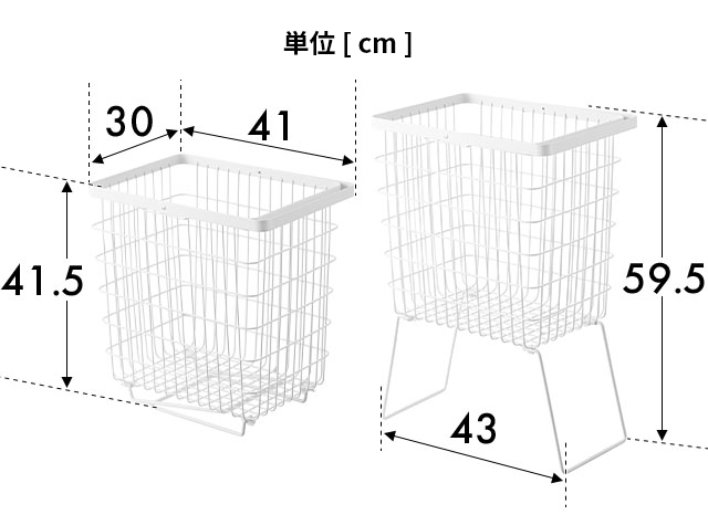 tower 洗濯かご 折り畳み脚付きランドリーバスケット タワー